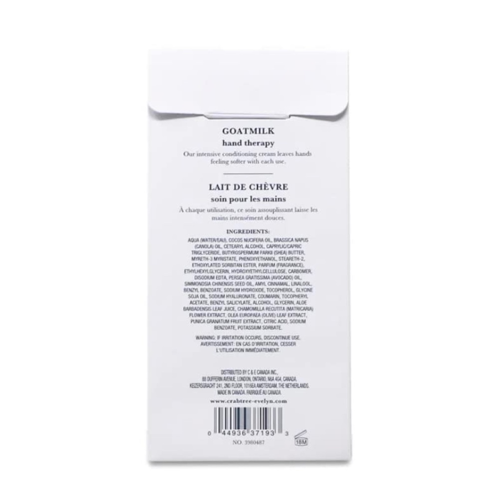 Crabtree & Evelyn Goat Milk Hand Therapy Cream 3.5 oz Moisturizer for Dry Skin - Picture 4 of 4